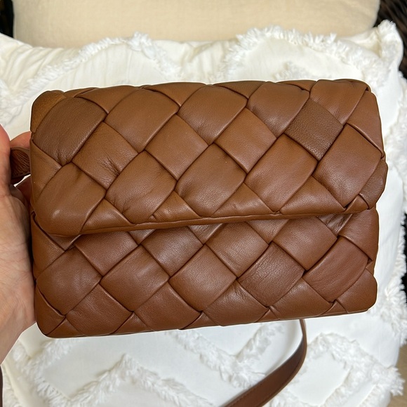 DUNE LONDON woven LEATHER crossbody brown - Picture 3 of 17